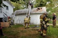 Firefighters put old homes to good use before demolition 
